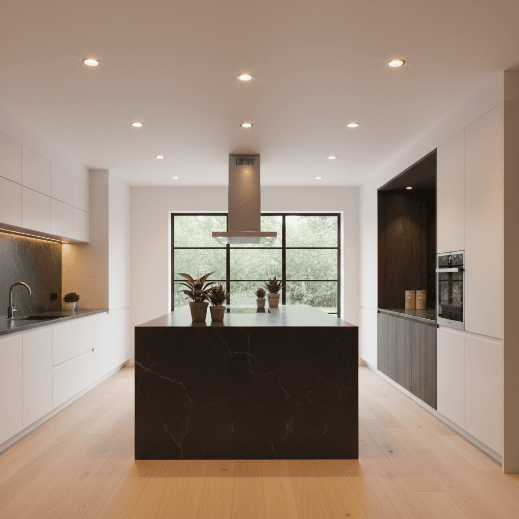 LED lighting installation in a Brentwood kitchen