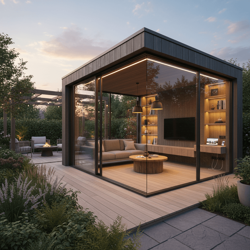Outdoor electrics for garden room