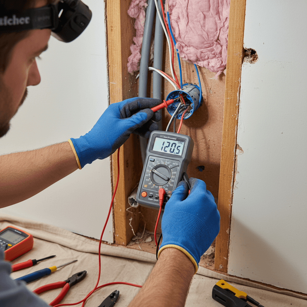 Fault finding and testing in a Wickford property